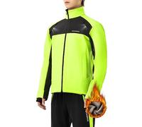 ROCKBROS Giacca e Pantaloni Ciclismo Antivento, Alta Visibilità Termico, Abbigliamento Caldo Invernale, Sportivi, per Corsa, Ciclismo, Alpinismo, Escursionismo