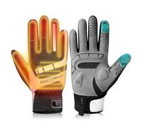 ROCKBROS Guanti Ciclismo Riscaldati, Termici Invernali per Bici, Con Touch Screen, Adatti per Sci, Alpinismo, Uomo e Donna