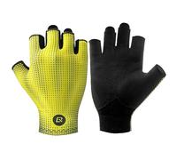ROCKBROS Guanti da Ciclismo Estivi, Mezzi Guanti per Bici da Corsa MTB, Uomo Donna, Guanti senza Dita Traspirante Leggeri Antiscivoli Elastici, Giallo