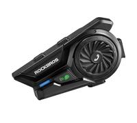 ROCKBROS Interfono Moto Singolo, Auricolare Casco Moto Bluetooth Cuffie con Doppio Chip per 2 Ciclisti 300M in Tempo Reale, IP56 Impermeabile e Anti-polvere, per Musica Stereo Navigatore