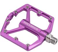 Rockbros K203 Pedali MTB E-Bike Flat Platform in Alluminio CNC Lilla