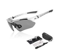 ROCKBROS Occhiali da Sole Ciclismo Polarizzati Uomo Donna, Occhiali Sportivi per Bici MTB, 2 Modelli Lenti, Protezione UV400, Ultra-leggera, per Bici Corre Pesca Guida Arrampicata, Grigio