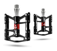 ROCKBROS Pedali Bici MTB in Alluminio 9/16” Universali 4 Cuscinetti Sigillati Anodizzazione CNC Antiscivolo Ultra-leggero