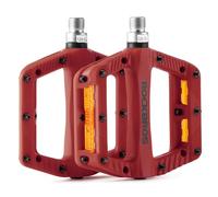 ROCKBROS Pedali MTB Flat Antiscivolo, Rosso