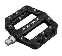 ROCKBROS Pedali per Bici MTB in Nylon Asse 9/16" Universali Pedali Bicicletta Flat con Cuscinetti, Antiscivolo Antipolvere Superficie Larga Leggeri Accessori Bici