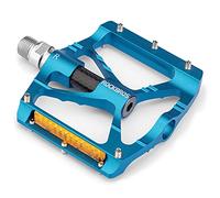 ROCKBROS Pedali per Bicicletta, Pedale MTB in Lega di Alluminio 9/16 "con Cuscinetti Sigillati Pedali Antiscivolo Nero/Blu