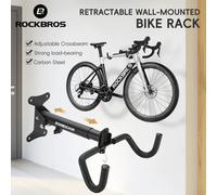 ROCKBROS Portabiciclette Montaggio a parete Garage Casa Portabiciclette regolabile Gancio per bici orizzontale Supporto per bici da strada MTB rinforzato ispessito