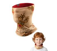 ROCKBROS Scaldacollo Bambini Invernale in Pile 2 in 1 Reversibile, Sciarpa Multifunzionale Termico Bandana Tubolare Antivento e Traspirante, per Scuola Corsa Escursionismo Ciclismo Sci, Marrone