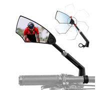 ROCKBROS Specchietto Retrovisore Bici, 1 Pezzo Specchio Ciclismo, Specchietti 360 °Regolabile, Specchietto Antiriflesso, Manubrio per 20-23 mm