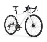 ROCKBROS SPIN W2M Bicicletta da Strada, Telaio in Alluminio 28 Pollici 700C, Bici da Corsa Cambio Claris 2x8 Velocità con Freni a Disco Meccanici, per Uomo Donna Pendolari Turismo, Bianco, L