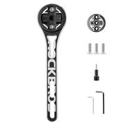 ROCKBROS Supporto per Computer da Bici Aero con Prolunga Manubrio Leggera a Sgancio Rapido Compatibile con Garmin, Bryton, Action Camera e Luci da Bici, Lega di Alluminio, Nero A