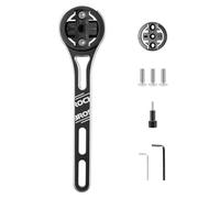 ROCKBROS Supporto per Computer da Bici Aero con Prolunga Manubrio Leggera | Sgancio Rapido, Compatibile con Garmin, Bryton, Action Camera e Luci da Bici, Lega di Alluminio, Nero B