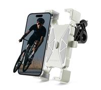 ROCKBROS Supporto Telefono Bicicletta, Porta Cellulare Moto Manubrio Universale, 360°Rotabile, 1S Blocco Rapido, Compatibile con 4.7"-6.9" Smartphone,Bianco-Grigio
