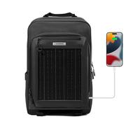 ROCKBROS Zaino Solare 20L, con Pannello Solare Integrato 10V 14W, Porta USB, Zaino Comodo Multifunzionale per Escursionismo Campeggio Viaggio, Uomo Donna, Nero
