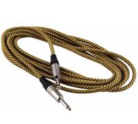 RockCable RCL 30205 TC Instrument Cable (braided) straight - straight 16.4Ft, gold