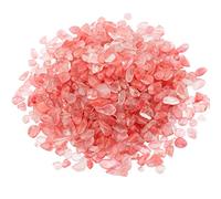 rockcloud 0,5 Kilogram Chips Crushed Martellata Piccola Pietra di guarigione Reiki Cristallo Gioielli Making casa Decorazione Cherry Quartz