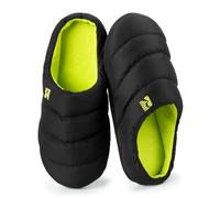 RockDove Pantofola da Campeggio Uomo con Schiuma Memory e Imbottita in Piuma, 46/47 EU, Nero e Lime