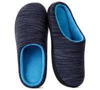 RockDove Pantofole da Donna in Maglia Birdseye con Memory Foam, 38/39 EU, Denim e Azzurro Cielo