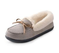 RockDove Pantofole Mocassino Glitterate Caroline da Donna, 37 EU, Grigio Nuvola
