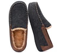 RockDove Pantofole Uomo Hearthfire in Memory Foam Moc, 44 EU, Nero