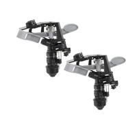 Rocker Arm Sprinkler 2 Pack | 360° Adjustable Middle Distance Water Sprayer for Lawn & Garden | 15M Range, 3/4" Connection, High Pressure Tolerant