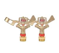 Rocker Arm Sprinkler Nozzle G3 / 4 Inch | 25mm Zinc Alloy Spray Head for Garden & Farm Irrigation | Covers 15-25m Radius, Saves Water | Oxidation - Protected for Long Lifespan (2PCS)
