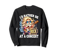 Rocker Gnome For Men And Women Id Rather Be At A Concert Felpa