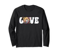 Rocker Gnome For Men Women Kids Love Rock Heart Graphic Maglia a Manica