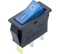 Rocker switch 5pcs on-off 3pin Dpst Switch rocker 1 5A/20A 250V/125VAC(Blue)