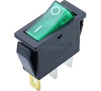 Rocker switch 5pcs on-off 3pin Dpst Switch rocker 1 5A/20A 250V/125VAC(Green)