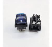 Rocker Switch KCD4 2 0A / 125V 16A 250V 4 -spillo DPST IP67 Interruttore di alimentazione a bilanciere impermeabile sigillato con LED 12V 220V 3 0x22(Blue 6pin,220V)