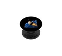 Rocket Cat che decolla sopra la terra con divertente design a forma di gattino PopSockets PopGrip Adesivo