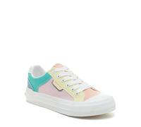 Rocket Dog Cheery Womens Black Canvas, Rainbow Colour Block, 5 UK