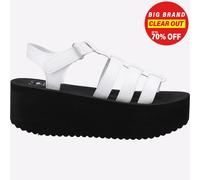 Rocket Dog Helio Terrence Sandalo Plateau Donna Bianco Platform