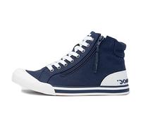 Rocket Dog Jazzin Hi Sneakers Da Donna In Cotone Blu Scuro - EUR 38
