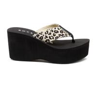 Rocket Dog Sgualcito Leon Plateau Leopardo Donna Sandali Infradito Estivi Beach