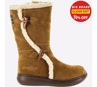 Rocket Dog Slope Camoscio Classico da Donna Polpaccio Alta Moda Stivale Marrone
