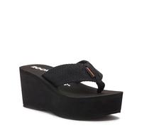 Rocket Dog Women's Crush Platform Thong Wedge Sandal, Nero, 3.5 UK