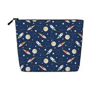 Rocket in Space - Borsa da viaggio da donna, in canapa, con cerniera, grande capacità