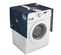 Rocket in Space Copertura per lavatrice con tasche portaoggetti Lavatrice Asciugatrice Top Copertura antipolvere 137,9 x 52,1 cm Frigorifero Cucina Cuscinetti Protettivi Decorazioni per la Casa