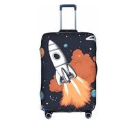 Rocket in Space Print Unique Travel Luggage Cover Lavabile Anti Graffio Valigia Protector per Vacanza, bianco, Small