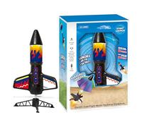 Rocket Launcher Toy Kids Science Parachute Playset Air-Powered Launch with Colorful Foam for Outdoor Learning Parent Child Activity Backyard Park School Game Fun