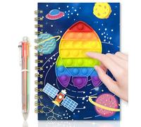 Rocket Pop Quaderno per ragazzi - Diario a spirale a tema spaziale con penne a 6 colori (età 6-12)