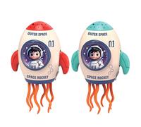 Rocket Toy - 8 Inch Rocket Doll for Music Play, Festival Fun with Lighted Projector Function, Interactive Toys for Kids, Boys, Girls, Family Party, Holiday, Indoor Events, Colorful