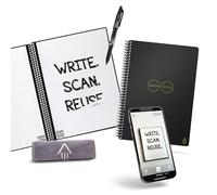 Rocketbook Core Quaderno Appunti Digitale - Riutilizzabile Taccuino Digitali A5 Nero Quaderno A Spirale Puntinato, Block Notes, Penna Cancellabile Pilot Frixion Inclusi, Ufficio Gadget Tecnologici