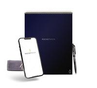 Rocketbook Flip - con 1 penna Pilot Frixion e 1 panno in microfibra inclusi - Copertina blu scuro, formato lettera (8,5"" x 11"")