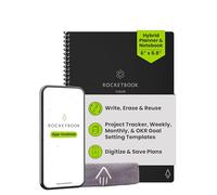 Rocketbook Fusion Quaderno Appunti Digitale - Riutilizzabile Taccuino Digitali A5 Nero A Spirale, Agenda Giornaliera, Planner Settimanale, Penna Cancellabile Pilot Frixion Inclusi, Gadget Tecnologici