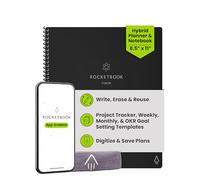 Rocketbook Fusion: taccuino digitale riutilizzabile - Blocco note intelligente, 7 modelli, lista delle cose da fare, diario giornaliero, agenda settimanale e mensile con penna cancellabile Frixion