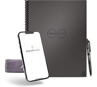 Rocketbook Lined Quaderno Appunti Digitale - Riutilizzabile Taccuino Digitali A4 Grigio Spazio Quaderno A Spirale A Righe, Block Notes Penna Cancellabile Pilot Frixion Inclusi, Gadget Tecnologici
