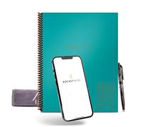Rocketbook Matrix Graph Notebook - Eco-Friendly Reusable Notebook with 1 Pilot Frixion Pen & 1 Microfiber Cloth Included - Light Blue, Letter Size